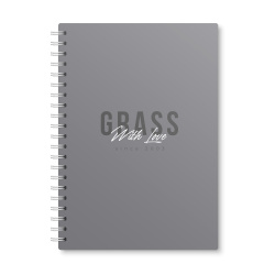 Блокнот на кольцах А4 GRASS WITH LOVE графит