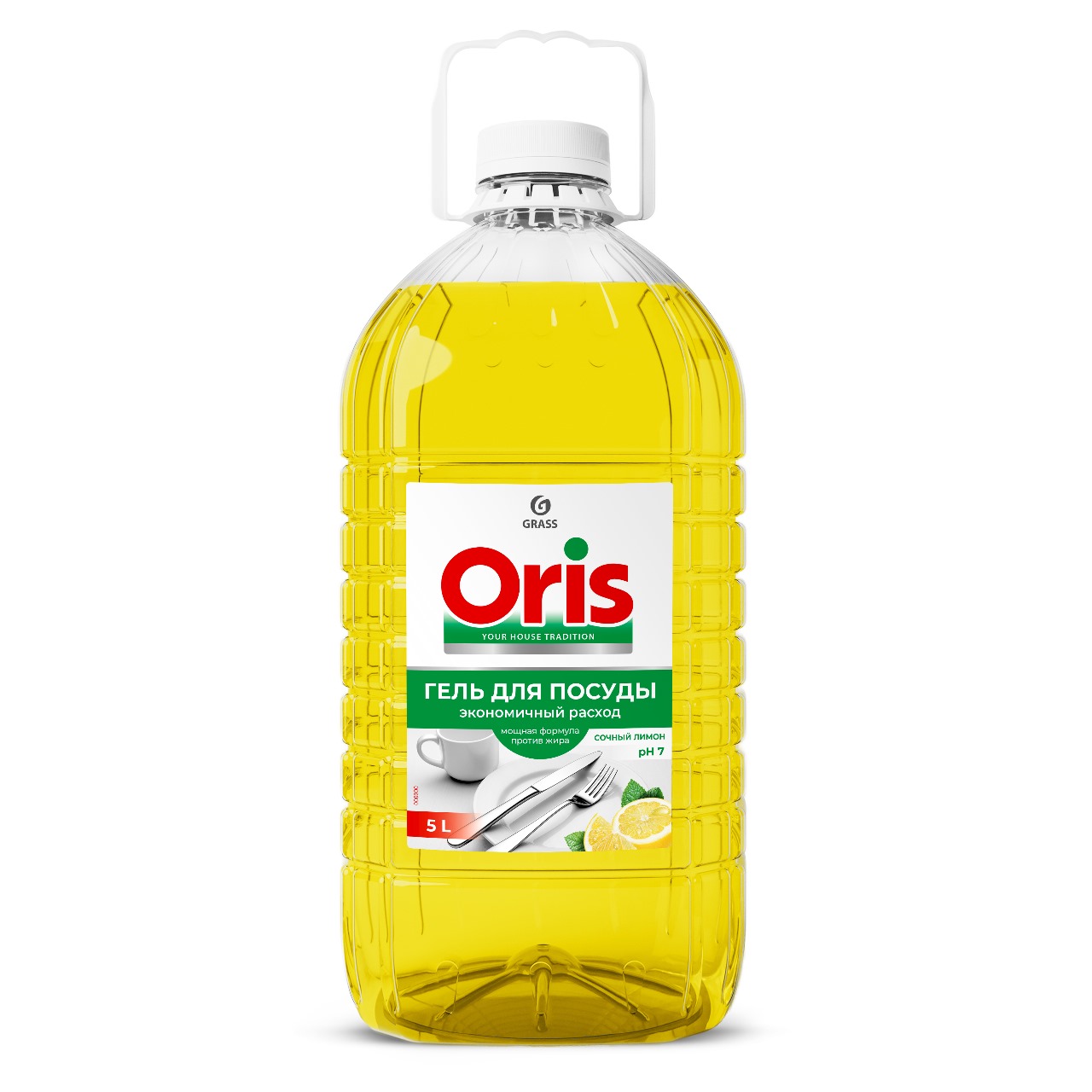 Средство для мытья посуды ORIS сочный лимон ПЭТ (канистра 5л)