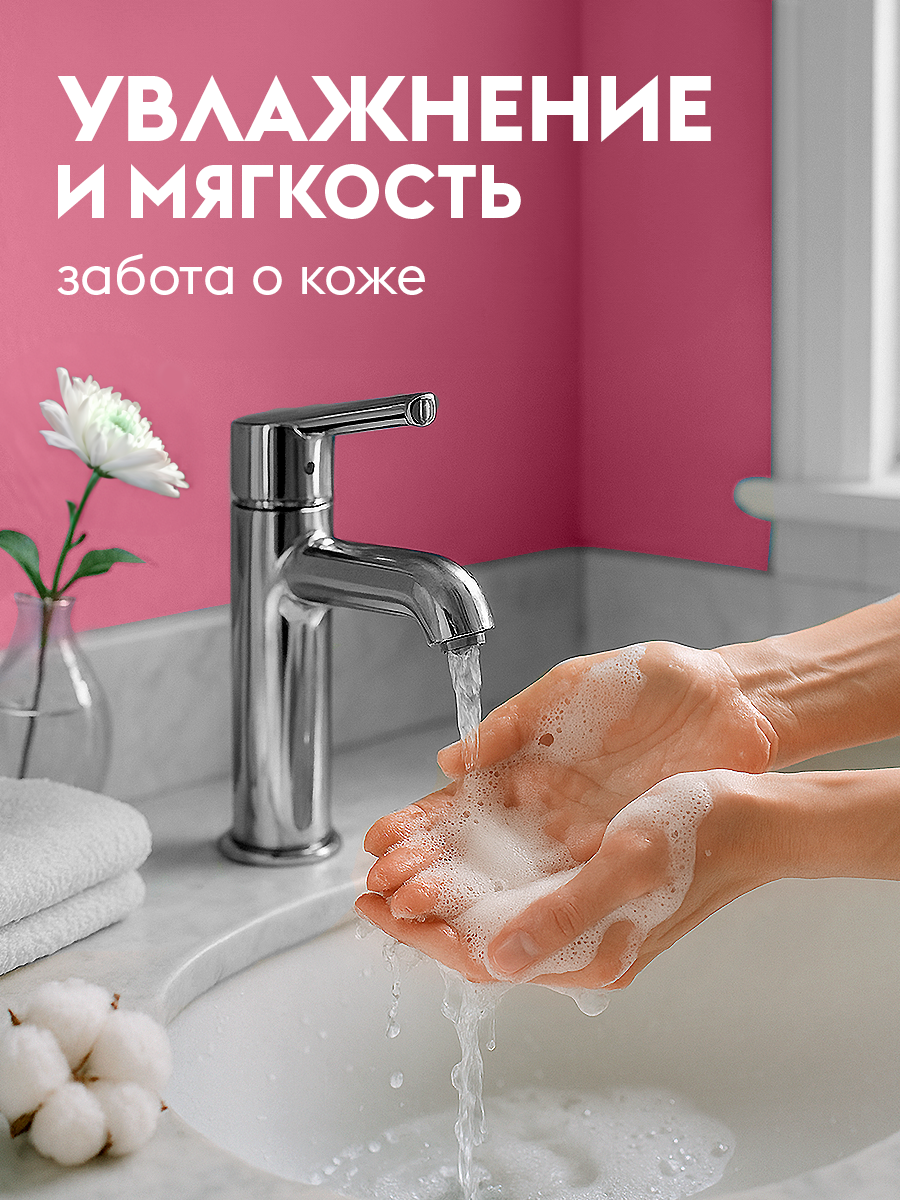 Мыло-пенка для рук 500 мл, с ароматом Малины в сливках.