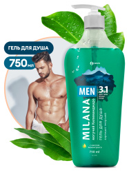 Milana MEN гель для душа Могучий Килиманджаро с маслом лемонграсса (флакон 750 мл)